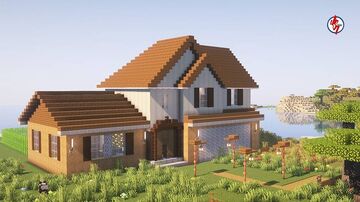 Survival Suburban House For MCPE Minecraft Map & Project