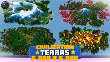 Terras 1.21+ | 5.000 x 5.000, Civilization | Survival-Friendly | Java Edition | Custom Structures & Custom Caves Minecraft Map & Project
