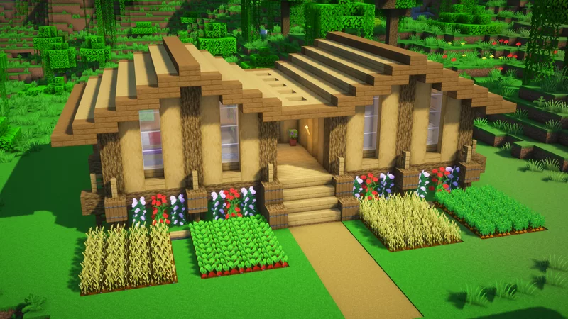 Survival House with Storage Room +Tutorial 🏡#62 Minecraft Map