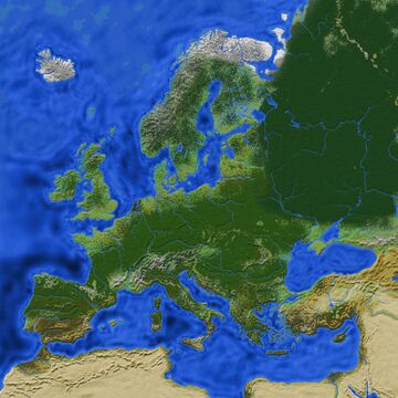 Europe Map ⌇ Credit to Green0live Minecraft Map & Project
