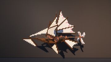 Steampunk Flying Ship Litematica Minecraft Map & Project