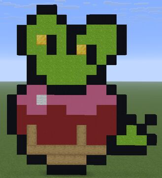 Applin Pixel Art w/ Schematic Minecraft Map & Project