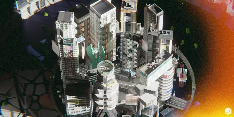 Solarpunk Outpost / Fractured city 600x [Commission] Minecraft Map