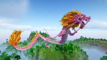 Minecraft Momonosuke Dragon |One Piece| Statue Minecraft Map & Project