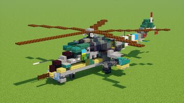 Mi-24V Ukraine ex-Czech Hind Attack Helicopter Minecraft Map & Project