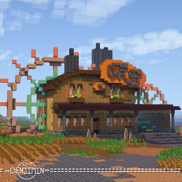 Steampunk Gas Station Minecraft Map & Project