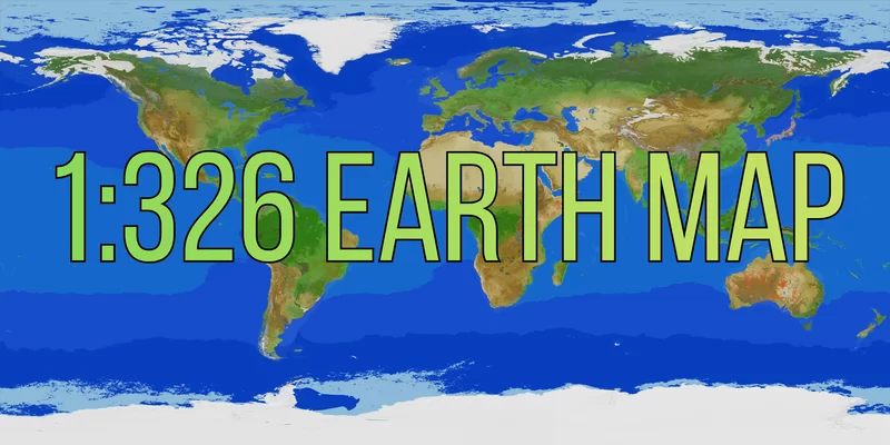 Earth - 1:326 Scale (1.18+) Minecraft Map