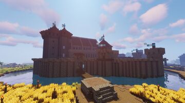 RealmCraft - Merton "CastleTown on the River Mer" 🏰🏞️ Minecraft Map & Project