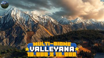 Valleyana 1.21+ | 10.000 x 10.000, Multi-Biome | Survival-Friendly | Java Edition | Custom Structures & Custom Caves Minecraft Map & Project