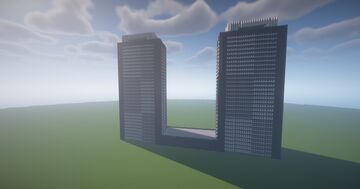 Modern Twin Office Towers Minecraft Map & Project