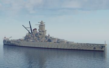 IJN Mushashi (Full interrior) Minecraft Map & Project