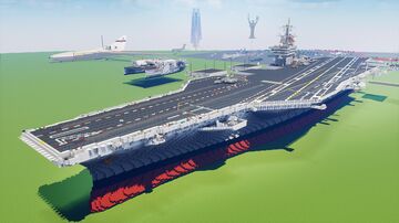 USS Theodore Roosevelt Nimitz Aircraft Carrier CVN-71 Minecraft Map & Project