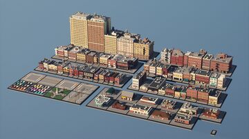 The 1950s American Downtown Construction Kit [70+ Assets, Free Sample Included] Minecraft Map & Project