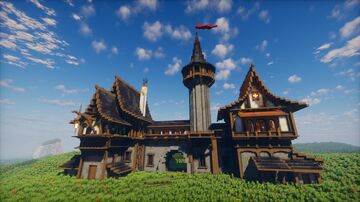 Medieval Fantasy Gatehouse I Interior I Smelting,storage,enchant areas I Minecraft Map & Project