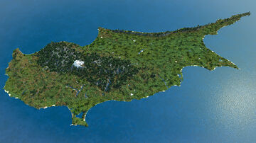 🍃 Cyprus - 1500x1500 Survival Island Minecraft Map & Project