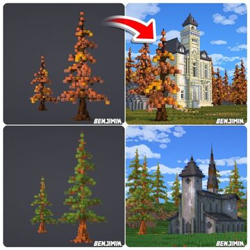 Seasonal Pine Tree Assets (Java Download) Minecraft Map & Project