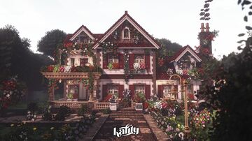 Classic Dutch Colonial House Map - Full Interiors Minecraft Map & Project