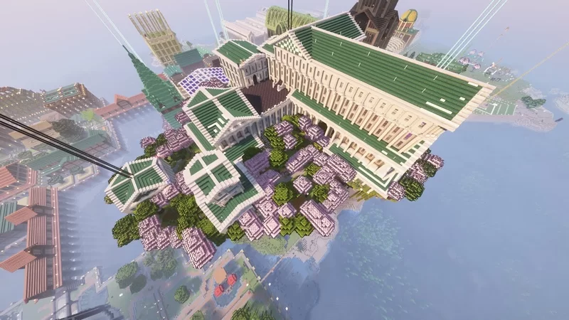 Animas Sky island and the other regions in the backgrounds