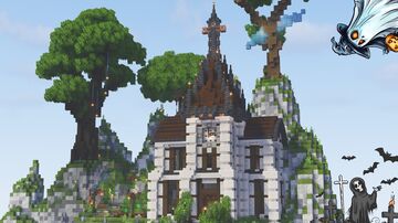 Modern Mountain Cemetery | AmazeMC Minecraft Map & Project