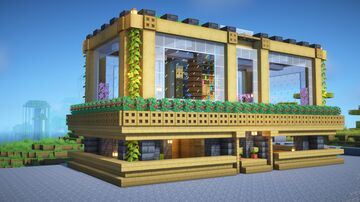 Lvl.3 Modern Wood Survival Base +Tutorial 🏡(71.3) Minecraft Map & Project
