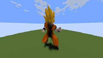 Goku Super Saiyan Statue Free Minecraft Map & Project