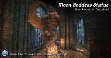 Aseria Minecraft Moon Goddess Statue | Free Schematic Download! Minecraft Map & Project