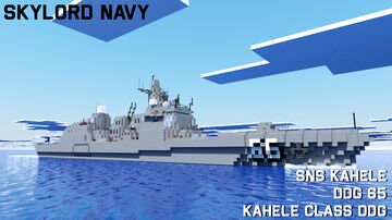 Kahele Class Guided Missile Destroyer [FULL INTERIOR] Minecraft Map & Project