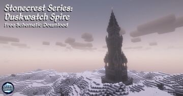 Aseria Minecraft | Stonecrest Series: Duskwatch Spire | Gothic Tower Schematic [Free Download] Minecraft Map & Project