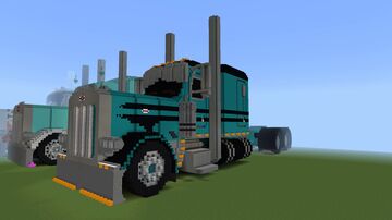 Aqua/turquoise Peterbilt 389 replica Minecraft Map & Project