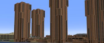 Waterside Plaza, New Yok city with a real layout Minecraft Map & Project