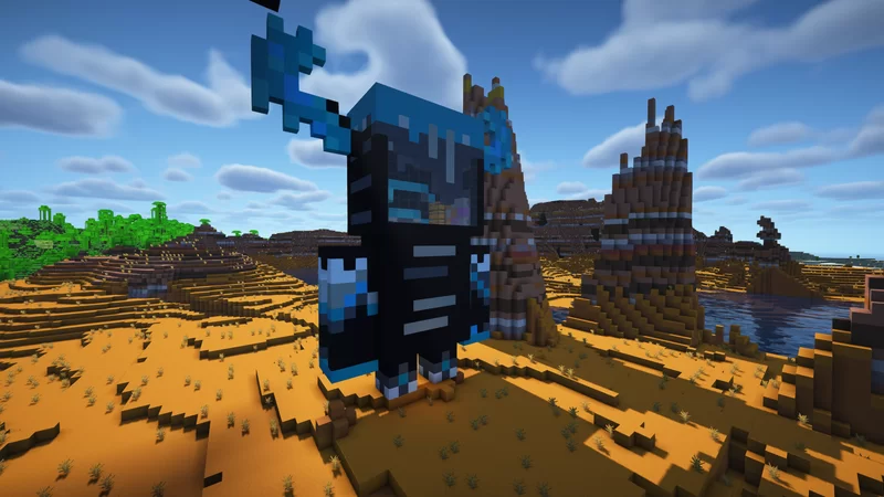 Baby Warden Statue House Minecraft Map