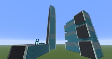 Modern Skyscraper + Hotel + Shopping Center Minecraft Map & Project