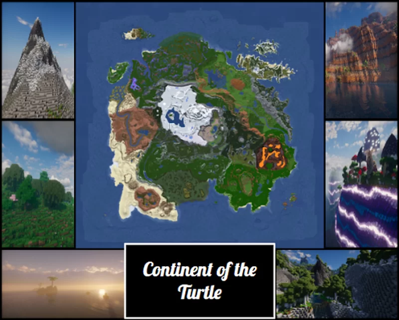 The map of the entire continent