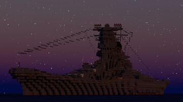 Imperial Japanese Battleship Yamato (1945) 1:1 Scale Minecraft Map & Project