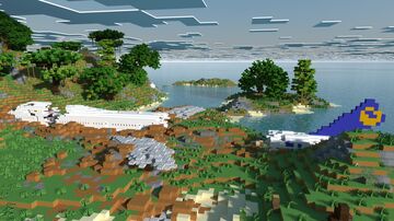 Plane Crash: Survival Island - 1K survival friendly world 🍃 Minecraft Map & Project