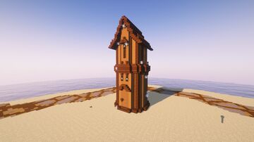 Pirate Watchtower Lighthouse Outpost for Minecraft – Medium Small Wooden Maritime Fort Guard Tower Base – Rustic Seaside Harbor Coastal Island Ocean Ship Port Adventure Treasure Build with Schematic a Minecraft Map & Project