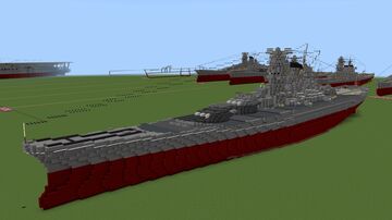 Imperial Japanese Battleship Musashi (1944) 1:1 Scale Minecraft Map & Project