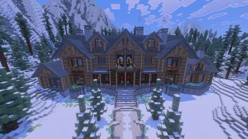 Large Spruce House (Bedrock Edition) Minecraft Map & Project