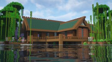Small Riverside Cabin Minecraft Map & Project