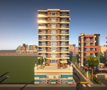 🏙️ Modern Apartment with Market – Download Minecraft Map & Project