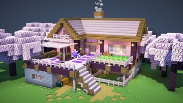 Cherry Blossom Survival House (+Tutorial in description)🏡17 Minecraft Map & Project