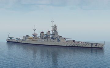 Battleship RN Vittorio Veneto (Full interrior) Minecraft Map & Project