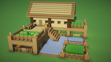 Survival House, Oak and Spruce Wood! (+Tutorial) Minecraft Map & Project