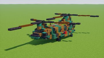 CH-47J Chinook Helicopter JGSDF Minecraft Map & Project