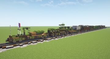 Russian Armored Train "Yenisei" (1.5:1 Scale) Minecraft Map & Project