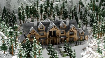 Mountain Range Log Cabin (1.20.4) Minecraft Map & Project