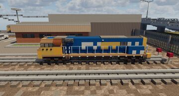 National Rail NR class UGL Rail Cv40-9i (Pacific National Livery) 1:1.5 Scale Minecraft Map & Project