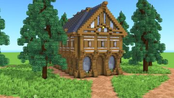Medieval House – Fully Decorated Interior | Download Minecraft Map & Project