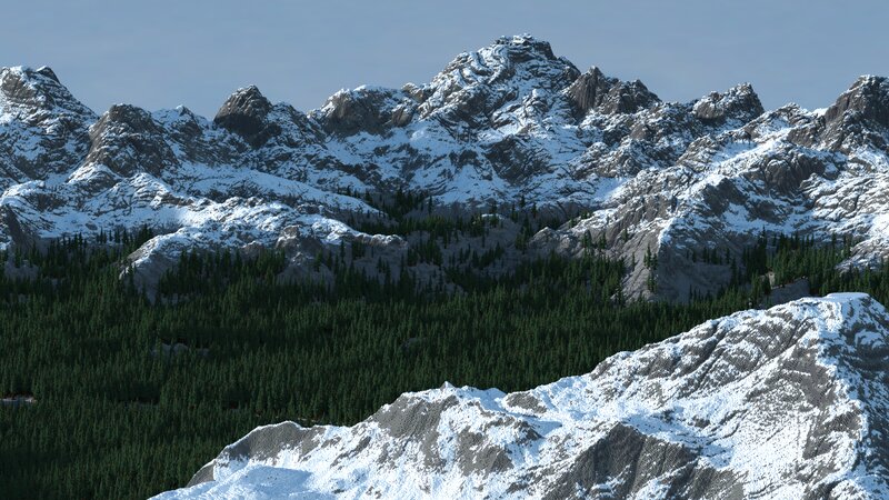 🗻 Rocky Snowy Mountains valley - 1.20.1  |  5000x5000 | FREE DOWNLOAD