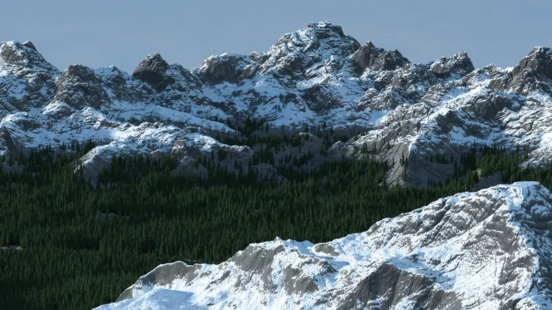 🗻 Rocky Snowy Mountains valley - 1.20.1  |  5000x5000 | FREE DOWNLOAD